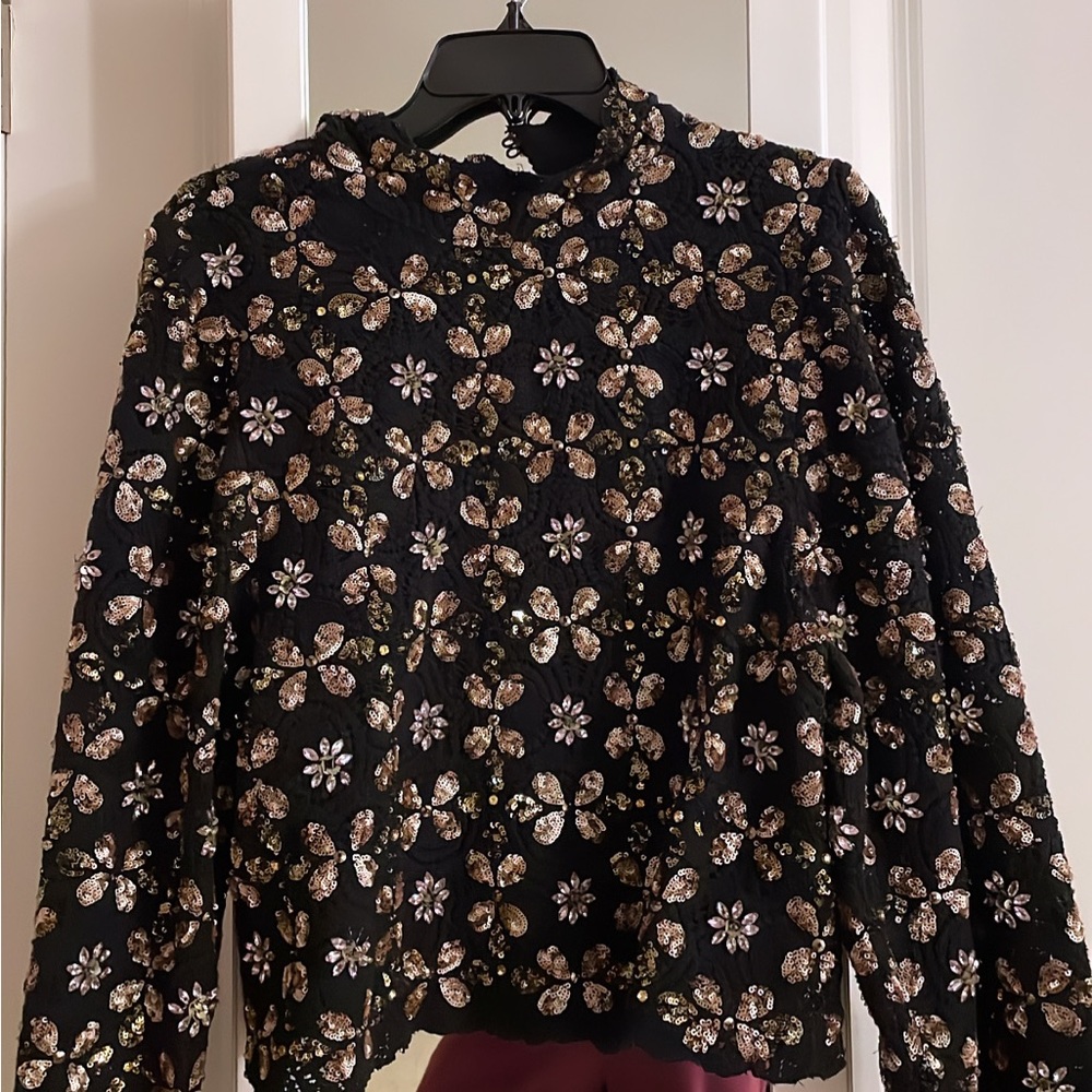 Zara Sequin Top